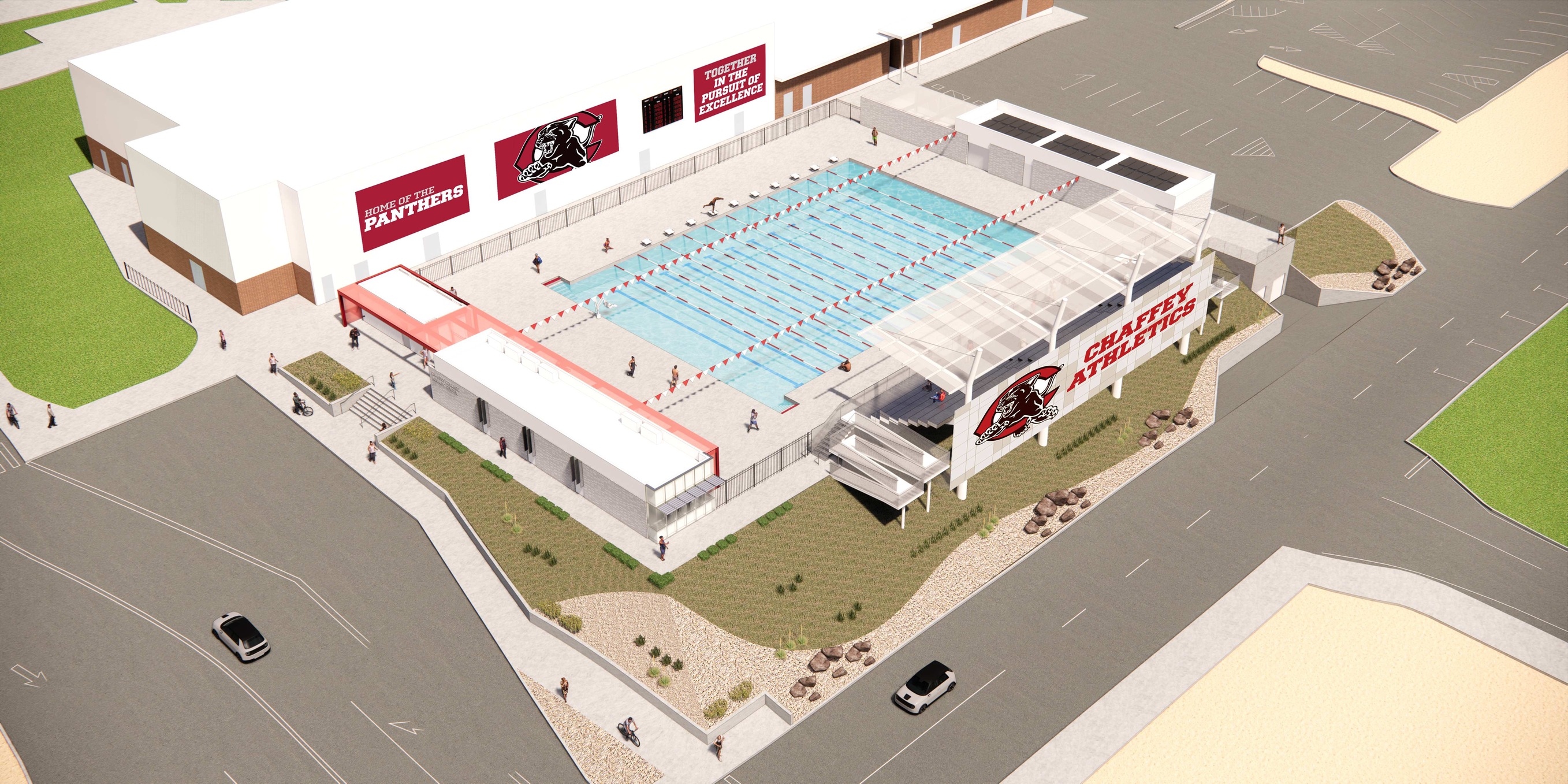 Rendering of new aquatics complex