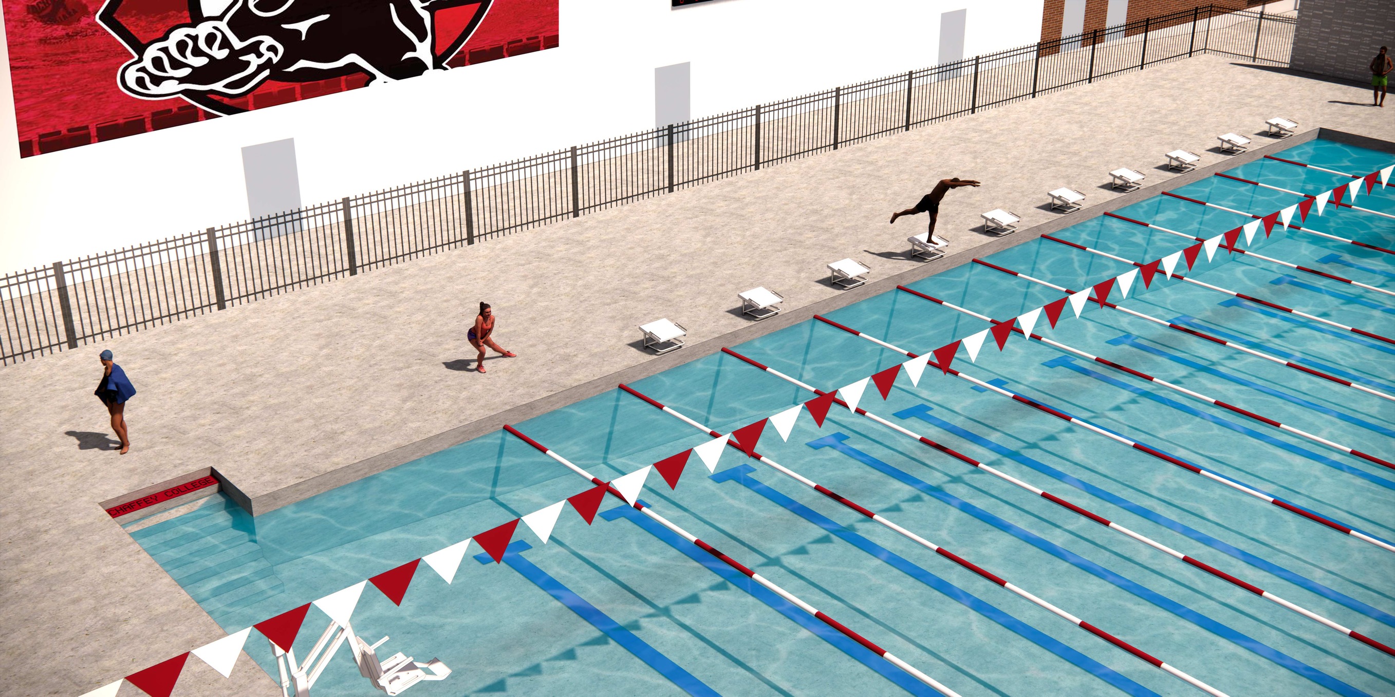 Rendering of new aquatics complex